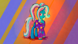 Size: 3840x2160 | Tagged: safe, artist:hyper dash, character:trixie, species:pony, species:unicorn, babysitter trixie, clothing, female, hoodie, solo