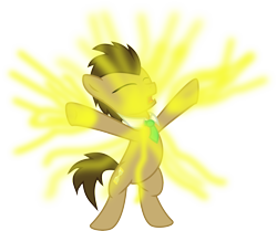 Size: 4000x3343 | Tagged: safe, artist:nero-narmeril, character:doctor whooves, character:time turner, species:pony, bipedal, crossover, doctor who, high res, magic, male, regeneration, simple background, solo, the doctor, transparent background, vector
