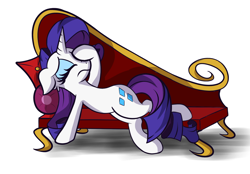 Size: 1700x1180 | Tagged: safe, artist:sadtrooper, character:rarity, species:pony, newbie artist training grounds, atg 2020, fainting couch, female, marshmelodrama, rarity being rarity, simple background, solo, white background