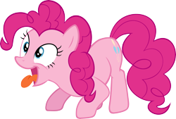 Size: 6000x4062 | Tagged: safe, artist:sairoch, character:pinkie pie, absurd resolution, panting, simple background, tongue out, transparent background, vector