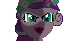 Size: 10652x6000 | Tagged: safe, artist:sairoch, character:princess cadance, character:queen chrysalis, species:changeling, absurd resolution, disguise, disguised changeling, faec, fake cadance, female, flower, flower in hair, glare, open mouth, simple background, smiling, solo, transparent background, uvula, vector