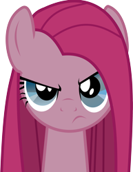 Size: 2687x3472 | Tagged: safe, artist:nero-narmeril, character:pinkamena diane pie, character:pinkie pie, species:earth pony, species:pony, bust, female, high res, portrait, simple background, solo, transparent background, vector