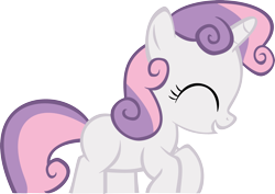 Size: 2835x2008 | Tagged: safe, artist:nero-narmeril, character:sweetie belle, species:pony, cute, diasweetes, female, high res, simple background, solo, transparent background, vector