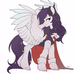 Size: 2048x2048 | Tagged: safe, artist:amo, oc, oc only, species:pegasus, species:pony, clothing, simple background, solo, unshorn fetlocks, white background