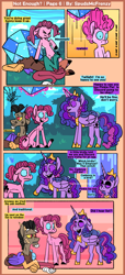 Size: 2048x4500 | Tagged: safe, artist:spudsmcfrenzy, character:discord, character:pinkie pie, character:twilight sparkle, character:twilight sparkle (alicorn), species:alicorn, species:pony, ship:discopie, bandaid, diamond, female, high res, male, shipping, straight