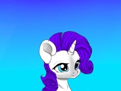 Size: 1080x810 | Tagged: safe, artist:bellas.den, character:rarity, species:pony, species:unicorn, g4, bust, female, gradient background, mare, smiling, solo