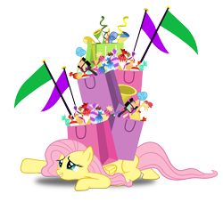 Size: 10586x10000 | Tagged: safe, artist:proenix, character:fluttershy, .svg available, absurd resolution, bag, simple background, transparent background, vector