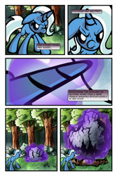 Size: 900x1350 | Tagged: safe, artist:bronycurious, character:trixie, comic, magic, recovery, rock, telekinesis