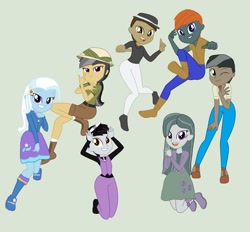 Size: 1280x1190 | Tagged: safe, artist:diana173076, character:daring do, character:doctor caballeron, character:marble pie, character:trixie, oc, g4, my little pony:equestria girls, alternate universe