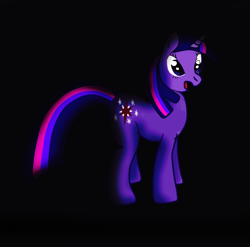 Size: 1207x1194 | Tagged: safe, artist:almaustral, character:twilight sparkle, character:twilight sparkle (unicorn), species:pony, species:unicorn, g4, black background, female, mare, open mouth, simple background, solo