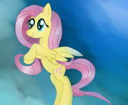 Size: 2872x2352 | Tagged: safe, artist:almaustral, character:fluttershy, species:pegasus, species:pony, g4, female, mare, rearing, solo