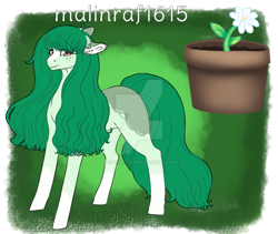 Size: 900x761 | Tagged: safe, artist:malinraf1615, character:wallflower blush, species:earth pony, species:pony, g4, deviantart watermark, equestria girls ponified, obtrusive watermark, ponified, simple background, solo, transparent background, watermark