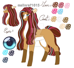 Size: 900x833 | Tagged: safe, artist:malinraf1615, oc, oc only, oc:chocolate cake, parent:cheese sandwich, parent:pinkie pie, parents:cheesepie, species:earth pony, species:pony, g4, female, mare, offspring, reference sheet, simple background, solo, transparent background