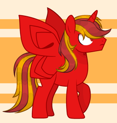 Size: 1456x1520 | Tagged: safe, artist:katnekobase, artist:thieeur-nawng, base used, oc, oc only, species:pony, g4, abstract background, butterfly wings, male, raised hoof, solo, stallion, wings
