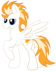 Size: 5492x6908 | Tagged: safe, artist:almaustral, oc, oc only, species:pegasus, species:pony, g4, pegasus oc, raised hoof, simple background, solo, transparent background, wings