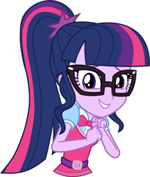 Size: 9703x11512 | Tagged: safe, artist:firesidearmy46231, character:twilight sparkle, character:twilight sparkle (scitwi), species:eqg human, equestria girls:mirror magic, g4, my little pony: equestria girls, my little pony:equestria girls, spoiler:eqg specials, female, glasses, grin, looking at you, nervous, nervous grin, simple background, smiling, solo, transparent background, vector