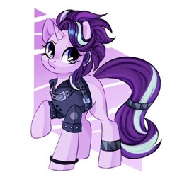 Size: 400x400 | Tagged: safe, artist:thieftea, gameloft, character:starlight glimmer, species:pony, species:unicorn, g4, alternate hairstyle, clothing, edgelight glimmer, goth, missing cutie mark, punk, solo