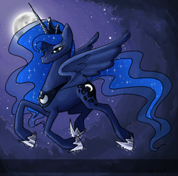 Size: 810x800 | Tagged: safe, artist:nastylady, character:princess luna, species:alicorn, species:pony, g4, female, mare, moon, night, photoshop, solo