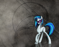 Size: 1000x800 | Tagged: safe, artist:nastylady, character:dj pon-3, character:vinyl scratch, species:pony, species:unicorn, g4, abstract background, female, mare, photoshop, solo