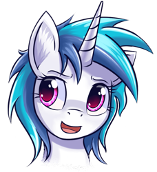 Size: 725x795 | Tagged: safe, artist:sonicrainboom93, character:dj pon-3, character:vinyl scratch, female, portrait, solo
