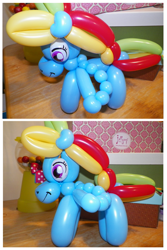 Size: 1373x2057 | Tagged: safe, artist:pashapup, character:rainbow dash, balloon animal