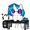 Size: 100x100 | Tagged: safe, artist:caitsith511, character:dj pon-3, character:vinyl scratch, animated, female
