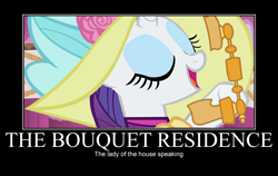 Size: 870x550 | Tagged: safe, artist:astringe, edit, screencap, character:rarity, crossover, demotivational poster, female, hyacinth bucket, keeping up appearances, meme, parody, solo, telephone