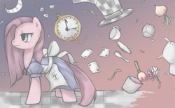 Size: 975x601 | Tagged: safe, artist:soulspade, character:pinkamena diane pie, character:pinkie pie, alice in wonderland, american mcgee's alice, female, solo