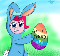Size: 1600x1500 | Tagged: safe, artist:icebreak23, character:pinkie pie, bunny costume, clothing, easter
