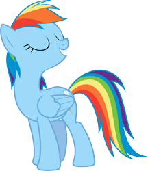 Size: 5172x6000 | Tagged: safe, artist:sairoch, character:rainbow dash, species:pegasus, species:pony, absurd resolution, eyes closed, female, proud, simple background, solo, transparent background, vector