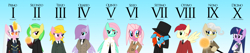 Size: 1280x269 | Tagged: safe, artist:sonic-chaos, character:magic star, character:mayor mare, character:pinkie pie (g3), character:starlight (g1), character:twilight sparkle, g1, g2, g3, my little pony tales, anime, care package, crossover, dragonfly, g1 to g4, g2 to g4, g3 to g4, generation leap, hitman reborn, katekyo hitman reborn, mafia, sea breeze (g2), special delivery, waterfire