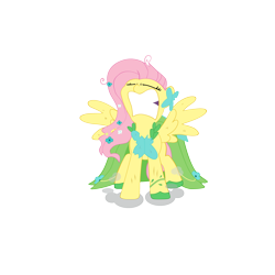Size: 3000x3000 | Tagged: dead source, safe, artist:spaerk, character:fluttershy, species:pegasus, species:pony, clothing, dress, female, gala dress, high res, simple background, solo, transparent background