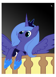Size: 2550x3509 | Tagged: dead source, safe, artist:spaerk, character:princess luna, species:alicorn, species:pony, female, high res, s1 luna, solo