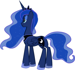 Size: 1600x1486 | Tagged: safe, artist:alexpony, character:princess luna, episode:luna eclipsed, g4, my little pony: friendship is magic, .psd available, bored, female, moonbutt, simple background, solo, transparent background, vector