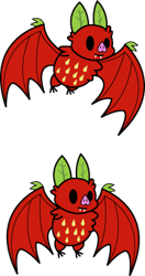 Size: 197x373 | Tagged: safe, artist:sonic-chaos, fruit bat, mmp64, mod, paper mario, paper pony, simple background, style emulation, transparent background