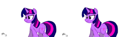Size: 1280x384 | Tagged: safe, artist:chir-miru, character:twilight sparkle, 3d, cross your eyes, double vision, explicit source