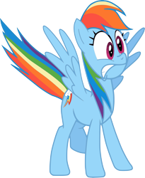 Size: 1961x2388 | Tagged: safe, artist:regolithx, character:rainbow dash, female, palindrome get, scared, simple background, solo, transparent background, vector
