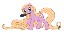 Size: 994x515 | Tagged: safe, artist:kudalyn, species:earth pony, species:pony, disney, disney princess, frying pan, impossibly long hair, impossibly long tail, long hair, long mane, long tail, ponified, rapunzel, tangled (disney)