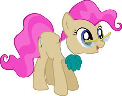 Size: 6000x4735 | Tagged: safe, artist:sairoch, character:mayor mare, absurd resolution, excited, female, glasses, non-dyed mayor, pink hair, simple background, smiling, solo, transparent background, vector