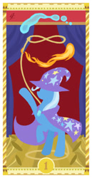 Size: 400x775 | Tagged: safe, artist:janeesper, character:trixie, species:pony, species:unicorn, female, mare, solo, tarot card, the magician