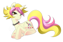 Size: 2908x1966 | Tagged: safe, artist:haydee, oc, oc only, oc:peach palette, species:pony, species:unicorn, earring, female, mare, necklace, simple background, solo, transparent background