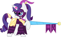 Size: 7000x4278 | Tagged: safe, artist:xenoneal, character:rarity, absurd resolution, armor, female, grin, horn ring, jousting, lance, looking back, mask, raised hoof, reins, simple background, smiling, solo, transparent background, vector