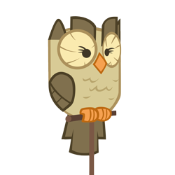 Size: 4000x4000 | Tagged: safe, artist:blackm3sh, character:owlowiscious, species:bird, species:owl, male, perch, simple background, solo, transparent background, vector