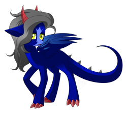 Size: 900x800 | Tagged: safe, artist:haydee, oc, oc only, aliki, hybrid, non-pony oc, simple background, solo, transparent, transparent background
