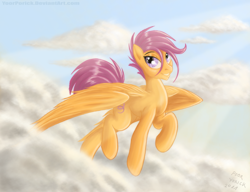 Size: 1202x923 | Tagged: safe, artist:pooryorick, character:scootaloo, species:pegasus, species:pony, female, older, solo