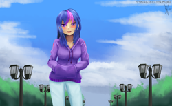 Size: 1300x800 | Tagged: safe, artist:sonicrainboom93, character:twilight sparkle, female, humanized, solo
