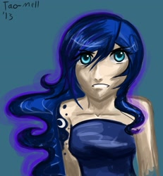 Size: 2759x2981 | Tagged: safe, artist:tao-mell, character:princess luna, female, humanized, solo