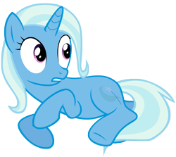 Size: 5000x4458 | Tagged: dead source, safe, artist:maximillianveers, character:trixie, species:pony, species:unicorn, g4, absurd resolution, female, looking back, mare, on side, photoshop, simple background, solo, surprised, transparent background