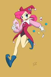Size: 894x1350 | Tagged: safe, artist:didj, character:pinkie pie, humanized, jester, jester pie, my little mages