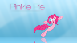 Size: 1920x1080 | Tagged: safe, artist:dipi11, character:pinkie pie, female, reflection, solo, vector, wallpaper